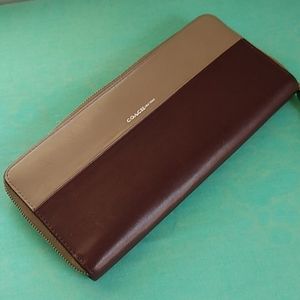 Coach full size zip around wallet